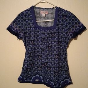Blue scrub top